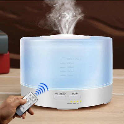 Mini légpárásító illóolaj diffúzor 500ml Cool Mist Maker Fogger Humidificador LED lámpa aroma diffúzor párásító