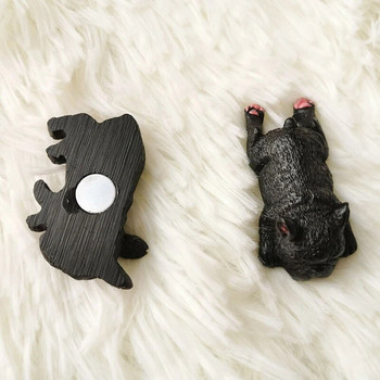 Χαριτωμένο μαγνήτης ψυγείου τρισδιάστατα αυτοκόλλητα Μίνι γαλλικό μπουλντόγκ Μοντέλο Diy Ψυγείο Μαγνήτης Σκύλος Ζώο Αυτοκόλλητο Θήκη κινητού τηλεφώνου Διακόσμηση σπιτιού