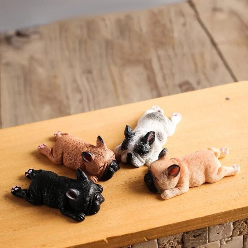 Mieli šaldytuvo magneto 3D lipdukai Mini prancūzų buldogo modelis, pasidaryk pats, šaldytuvo magnetas, šuo, gyvūnas, mobiliojo telefono dėklas, lipdukas namų dekoravimui