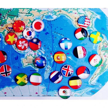 Национален флаг Магнит за хладилник Световно знаме на европейска страна Стъклен кабошон Магнити за хладилник Стикери за домашен декор Сувенирни подаръци