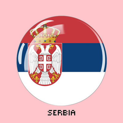 Državna zastava Magnet za hladnjak Svjetska europska državna zastava Stakleni kabošon Magneti za hladnjak Naljepnice za kućni dekor Suveniri Pokloni