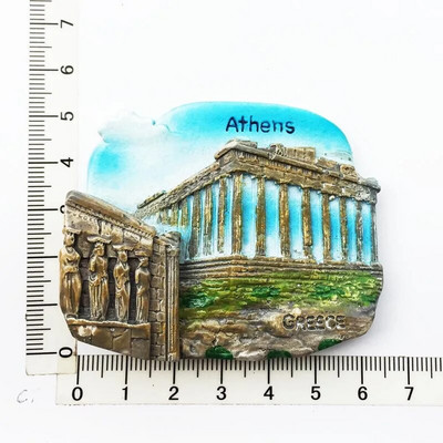 Fridge Magnets Greece Athens Travel Memorial Αυτοκόλλητο Μαγνήτης Ψυγείου 3D Resin Souvenir Μαγνητικά Αυτοκόλλητα Ψυγείου