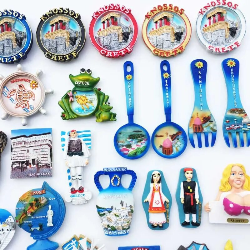 Külmkapimagnetid Kreeka Ateena reisimemoriaal külmkapimagneti kleebis 3D vaigust suveniiride magnetilised külmikukleebised