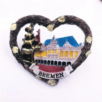 Световноизвестни курорти Пътуващи сувенири Магнити за хладилник Германия Дания Туристически сувенири Магнитни стикери за табло за съобщения