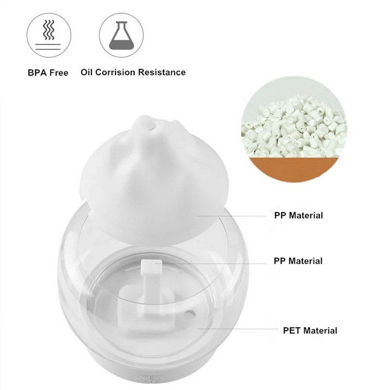 Χωρίς BPA Aroma Diffuser 400ML Moutain View Διαχύτης Αρωματοθεραπείας αιθέριων ελαίων με ζεστό και έγχρωμο λαμπτήρα LED υγραντήρα