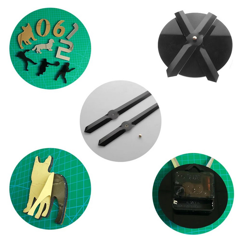 „American Akita Pet Design“ „pasidaryk pats“ milžiniškas laikrodis be rėmo pakabinamas sieninis laikrodis šunų mylėtojui namų dekoro laikrodis