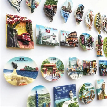Азия Тайван магнити за хладилник Статии Живописни туристически сувенири Магнитни стикери Декорация на домашен хладилник Подаръци