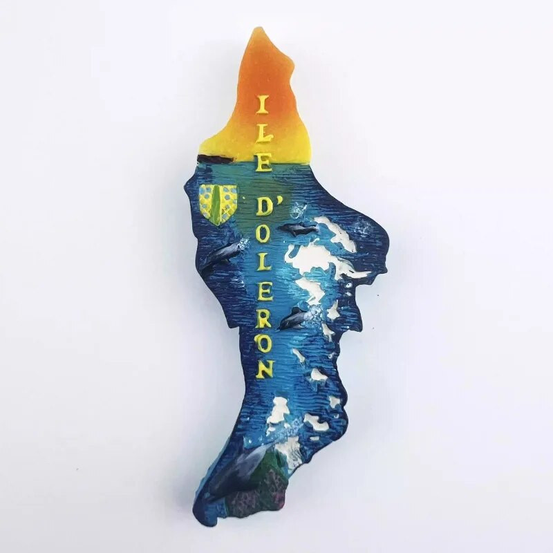 Francuska Magneti za hladnjak île d'Oléron Guadeloupe Côte-d'Azur Corse Bretagne Martinique Putujući suveniri Naljepnice za hladnjake Pokloni