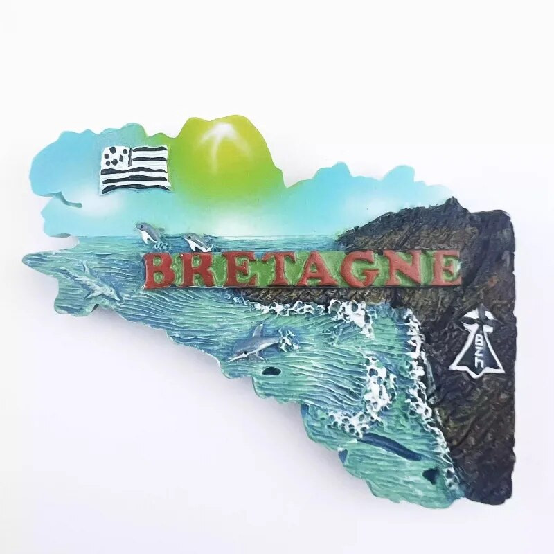 Francuska Magneti za hladnjak île d'Oléron Guadeloupe Côte-d'Azur Corse Bretagne Martinique Putujući suveniri Naljepnice za hladnjake Pokloni