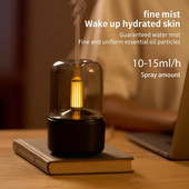 Cool Mist Usb Prijenosni H2O ovlaživač zraka uz svjetlo svijeća Difuzor eteričnog ulja Aroma Mini ovlaživač zraka