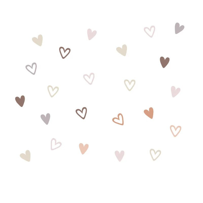 Zidna naljepnica u obliku srca od 24 komada za dječju sobu Dječji dječak Dječja djevojčica Dekoracija sobe Zidne naljepnice Dnevni boravak Spavaća soba Dekorativne naljepnice