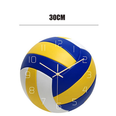 Distracție de baschet, volei, minge de design, ceas de perete suspendat, mișcare mută, ceas decorativ silențios pentru decor interior