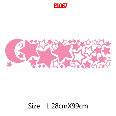 Vinil autocolant de perete prințesă Star Cloud Art Decals pentru camere de copii Decor Fluture Vinil Autocolante Babys Art Decor Tapet