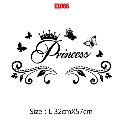 Vinil autocolant de perete prințesă Star Cloud Art Decals pentru camere de copii Decor Fluture Vinil Autocolante Babys Art Decor Tapet