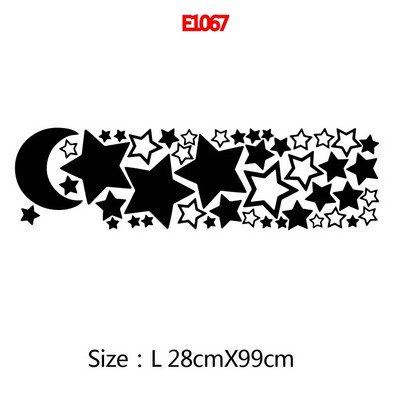 Vinil autocolant de perete prințesă Star Cloud Art Decals pentru camere de copii Decor Fluture Vinil Autocolante Babys Art Decor Tapet