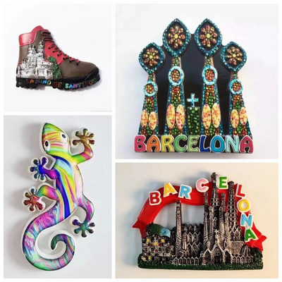 Испания Магнити за хладилник Mosaicos Lagarto Madrid Barcelona Пътуващи сувенири Начало Декор Сватбени подаръци Стикери за хладилник