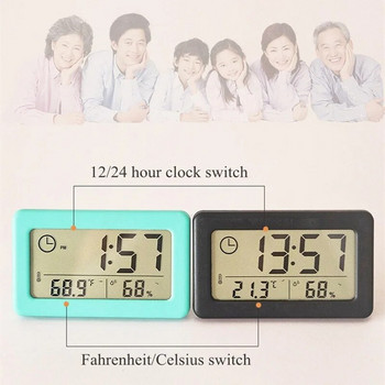 Mini LCD ψηφιακό επιτραπέζιο ταμπλό Επιτραπέζιο ρολόι για επιτραπέζιο γραφείο οικιακού γραφείου Αθόρυβο ρολόι προβολής ώρας