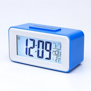 Ξυπνητήρι LED Ψηφιακό ρολόι Οπίσθιος φωτισμός Αναβολή σίγασης Ημερολόγιο Εμφάνιση θερμοκρασίας Επιτραπέζιο ρολόι Ηλεκτρονικά επιτραπέζια ξυπνητήρια