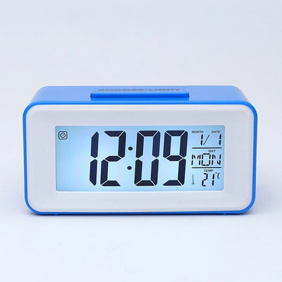 Žadintuvas LED skaitmeninio laikrodžio foninis apšvietimas Snausti Nutildyti kalendoriaus temperatūros ekranas Stalo laikrodis Elektroninis stalinis žadintuvas