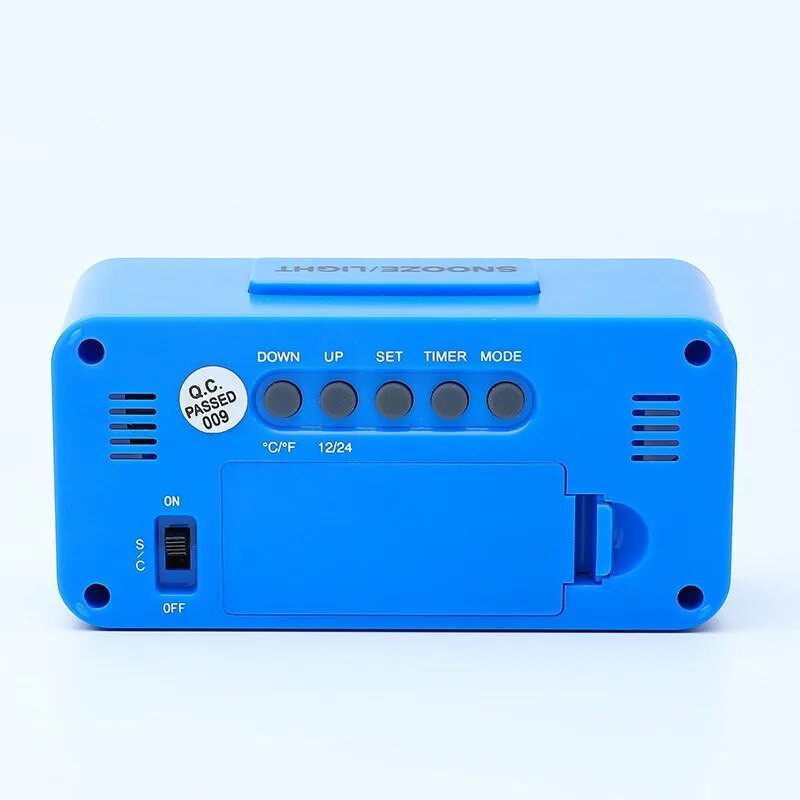 Žadintuvas LED skaitmeninio laikrodžio foninis apšvietimas Snausti Nutildyti kalendoriaus temperatūros ekranas Stalo laikrodis Elektroninis stalinis žadintuvas