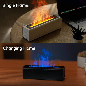 Vissko Seven-Color RGB Flame Aroma Diffuser 150ml με Προστασία από έλλειψη νερού Humidifer LED Essential Oil Lamp Difusor