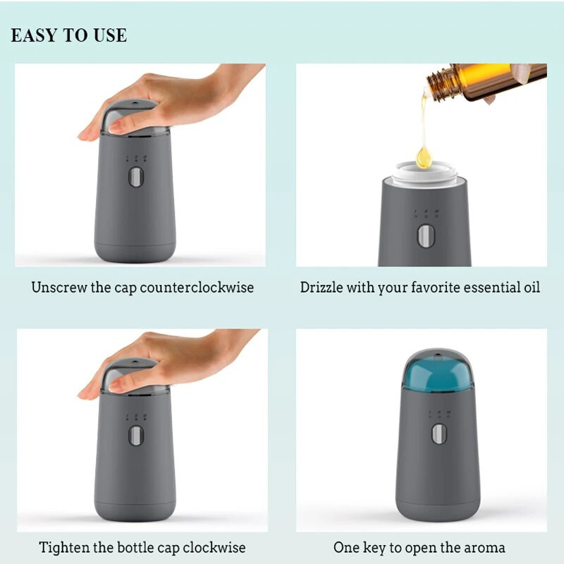 Hordozható vízmentes esszenciális olajok diffúzor USB illatgépházi aromadiffúzor Smart Home illat irodai légfrissítő