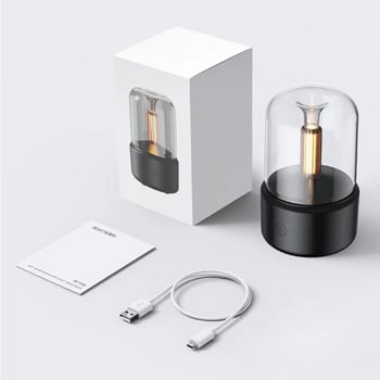 Арома дифузор на свещи Преносим мини USB овлажнител на въздуха Пръскачка за мъгла LED нощна лампа Дифузер за етерични масла 120 мл