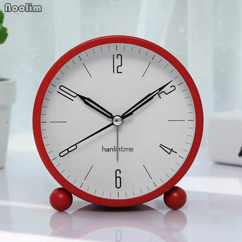 NOOLIM Creative Ξυπνητήρι Αθόρυβο Φωτεινό Ρολόι Μόδα μοντέρνα μινιμαλιστική μεταλλική κρεβατοκάμαρα Μικρό ρολόι επιτραπέζια διακόσμηση