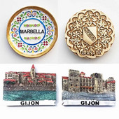 Gijon Marbella Granada Alhambra külmkapimagnetid Hispaania turism suveniirid käsitöö kingitus magnetilised külmkapimagnetid köögisisustus