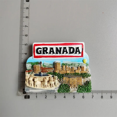 Gijon Marbella Granada Alhambra külmkapimagnetid Hispaania turism suveniirid käsitöö kingitus magnetilised külmkapimagnetid köögisisustus