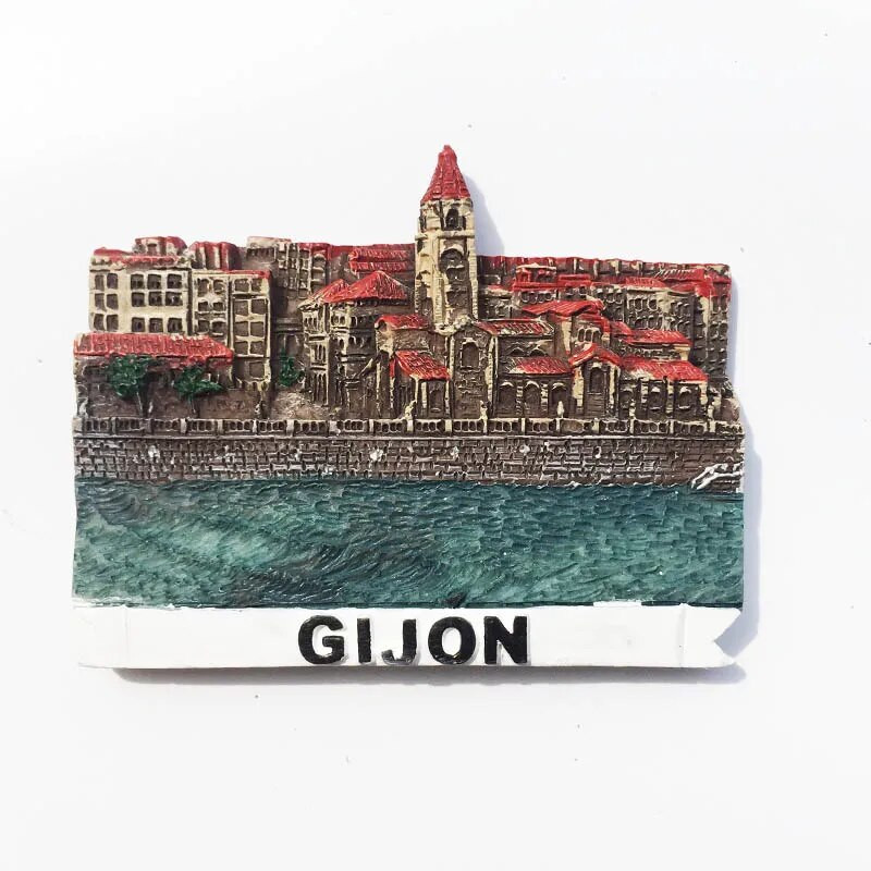 Gijon Marbella Granada Alhambra külmkapimagnetid Hispaania turism suveniirid käsitöö kingitus magnetilised külmkapimagnetid köögisisustus