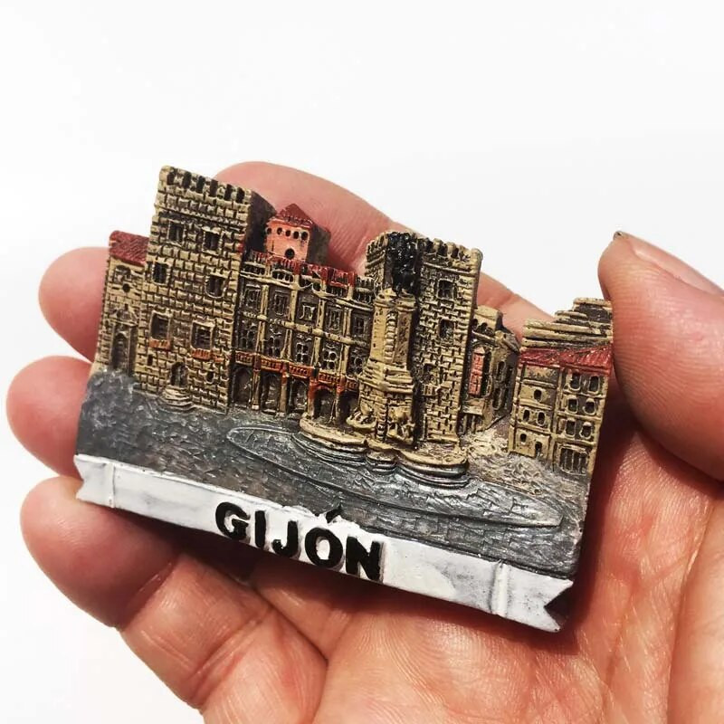 Gijon Marbella Granada Alhambra külmkapimagnetid Hispaania turism suveniirid käsitöö kingitus magnetilised külmkapimagnetid köögisisustus