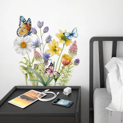 Pillangós falmatricák Hálószoba-nappali dekoráció Öntapadó falmatricák Lányszobák Esztétikus PVC-falmatricák
