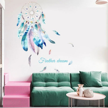 81x59cm Dreamcatcher Αφαιρούμενα Αυτοκόλλητα Τοίχου Καρτούν Βινύλιο Διακοσμητικά Τοίχου Αυτοκόλλητα Διακόσμηση δωματίου Ταπετσαρίες για κορίτσια Παιδικό Υπνοδωμάτιο