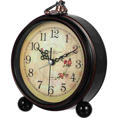 Винтидж Декор Настолен часовник за Офис Аларма Бюро Всекидневна Спалня Ретро Малък