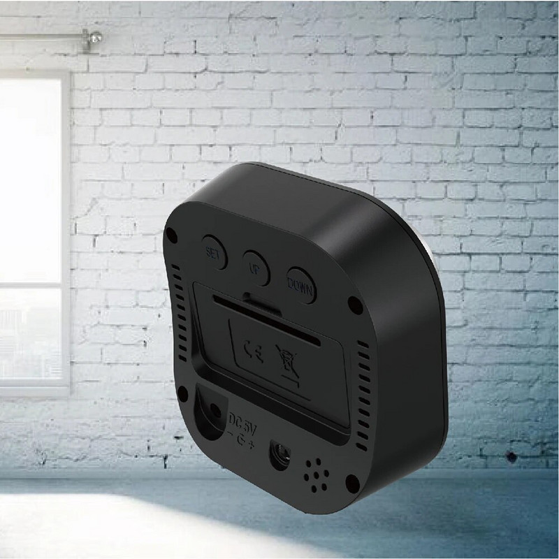 Digitaalne USB LED-peegel laua äratuskell elektrooniline laste voodiäärne edasilükkamiskell koduseks öökellaks termomeetri tunniga