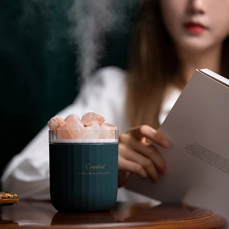 Crystal Aromatherapy Air Humidifier With Atmosphere Lamp Home Portable USB Aroma Essential Oil Diffuser