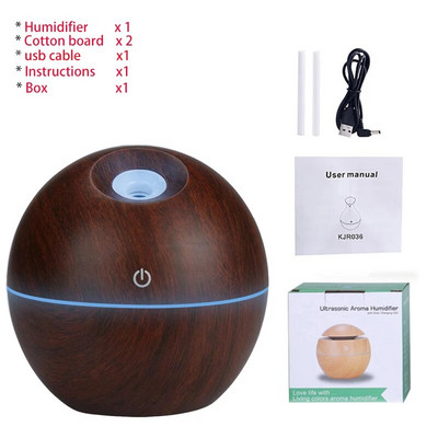 USB Aroma eterinių aliejų difuzorius Ultragarsinis Cool Mist Drėkintuvas Oro valytuvas 7 Spalvų keitimo LED naktinis apšvietimas biuro namams