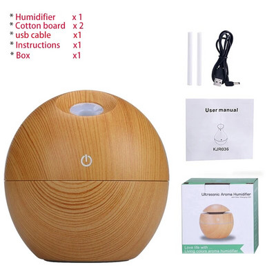 USB Aroma eterinių aliejų difuzorius Ultragarsinis Cool Mist Drėkintuvas Oro valytuvas 7 Spalvų keitimo LED naktinis apšvietimas biuro namams