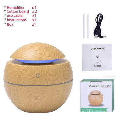 USB Aroma eterinių aliejų difuzorius Ultragarsinis Cool Mist Drėkintuvas Oro valytuvas 7 Spalvų keitimo LED naktinis apšvietimas biuro namams