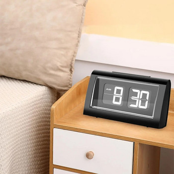 Ρετρό αυτόματο αναδιπλούμενο ρολόι Επιτραπέζιο ρολόι Ηλεκτρικό ψηφιακό ρολόι Ξυπνητήρι Snooze Clock Μεγάλη οθόνη για διακόσμηση γραφείου υπνοδωματίου σπιτιού