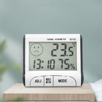 LCD Цифров будилник Термометър Температура Дисплей Време Календар Хигрометър Влагомер Прогноза за времето Настолен часовник