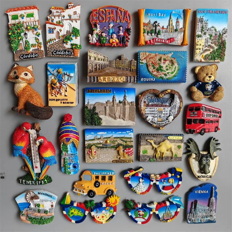 Külmkapimagnetid Espana Cordoba Šveits SERBIA Soome Arezzo Rovinj Türgi Jeruusalemm Saudi Araabia Rep.DOM Filipiinid Kingitused