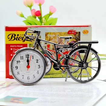 Μικρό Ξυπνητήρι Ρετρό ευρωπαϊκού στυλ Σχεδιασμός ποδηλάτου Καθιστικού Στερεοφωνική Σίγαση Διακόσμηση Ηλεκτρονικό Ψηφιακό Ρολόι Reloj De Pared