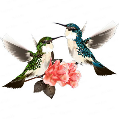 Three Ratels QCF46 Kézzel festett Papagáj falmatrica lakásdekorációhoz WC-matrica