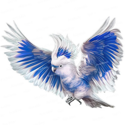 Three Ratels QCF46 Kézzel festett Papagáj falmatrica lakásdekorációhoz WC-matrica