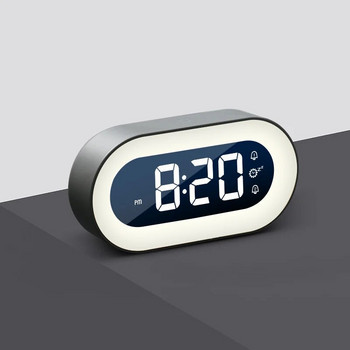 LED Ψηφιακό Ξυπνητήρι Επιτραπέζιο Ρολόι Οπίσθιος φωτισμός Φωνητικός έλεγχος Φωτισμός νύχτας Επαναφορτιζόμενος Λειτουργία αναβολής USB Ρολόι διακόσμησης κρεβατοκάμαρας