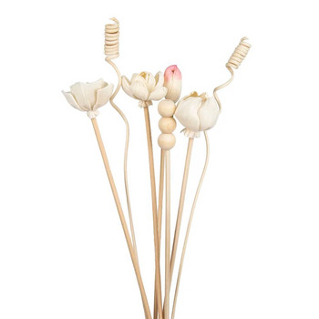 7 τμχ Ροζ Simulation Flowers Bud Reed Diffuser Sticks DIY Handmade Home Decor Rattan Oil Diffuser Sticks Refill