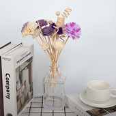 19 db lila szimulációs virágok náddiffúzor cserepálcikák barkács kézzel készített otthoni dekoráció rattan olajos diffúzor utántöltő pálcikák