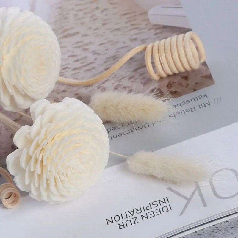 „Fireless Aroma Living Room“ rankų darbo kvapas, lakus difuzoriaus lazdelės, džiovintos gėlės, aromatingi smilkalai amžinai